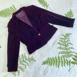 Alfani Rich Burgundy Velvet Women's Blazer